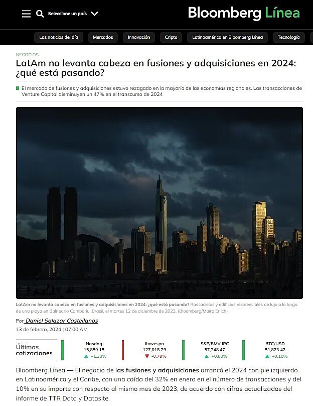 LatAm no levanta cabeza en fusiones y adquisiciones en 2024: qu est pasando?